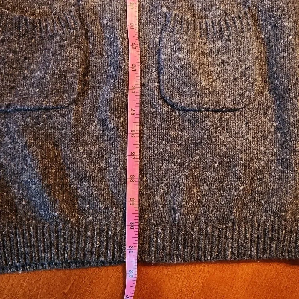 Boden Wool & Alpaca Sweater Dress, Vintage Size 8, Gray, Black White Multi Knit